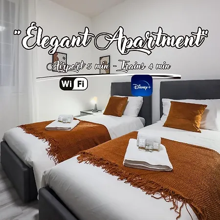 Apartment Elegant - Airport 5min - Ac - Smart Tv *